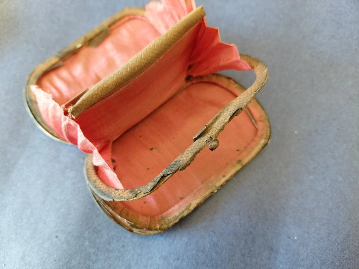 Porte-monnaie 1830 en argent, vermeil, et or, décor niellé M.O -photo-4