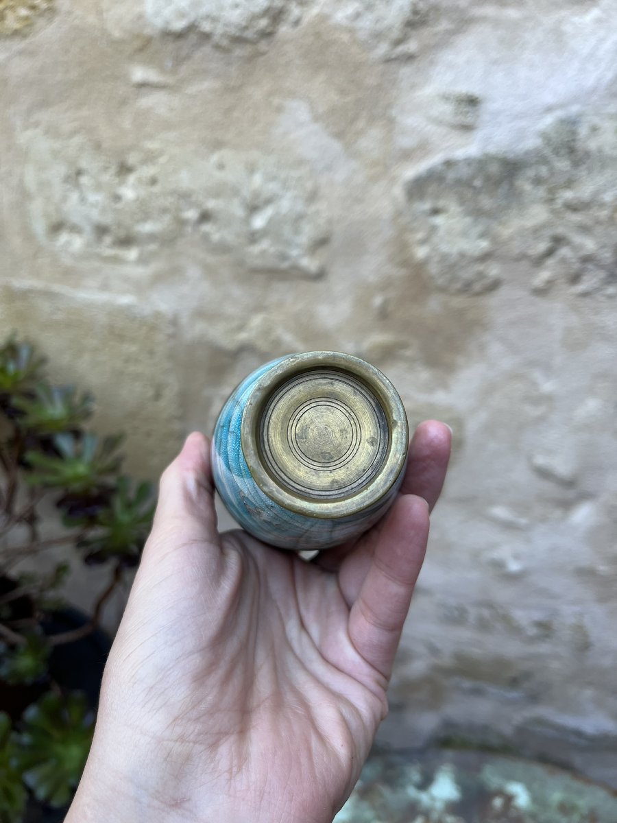 Ginbari Cloisonné Enamel Vase - Dragon - Japan - Meiji Period-photo-3