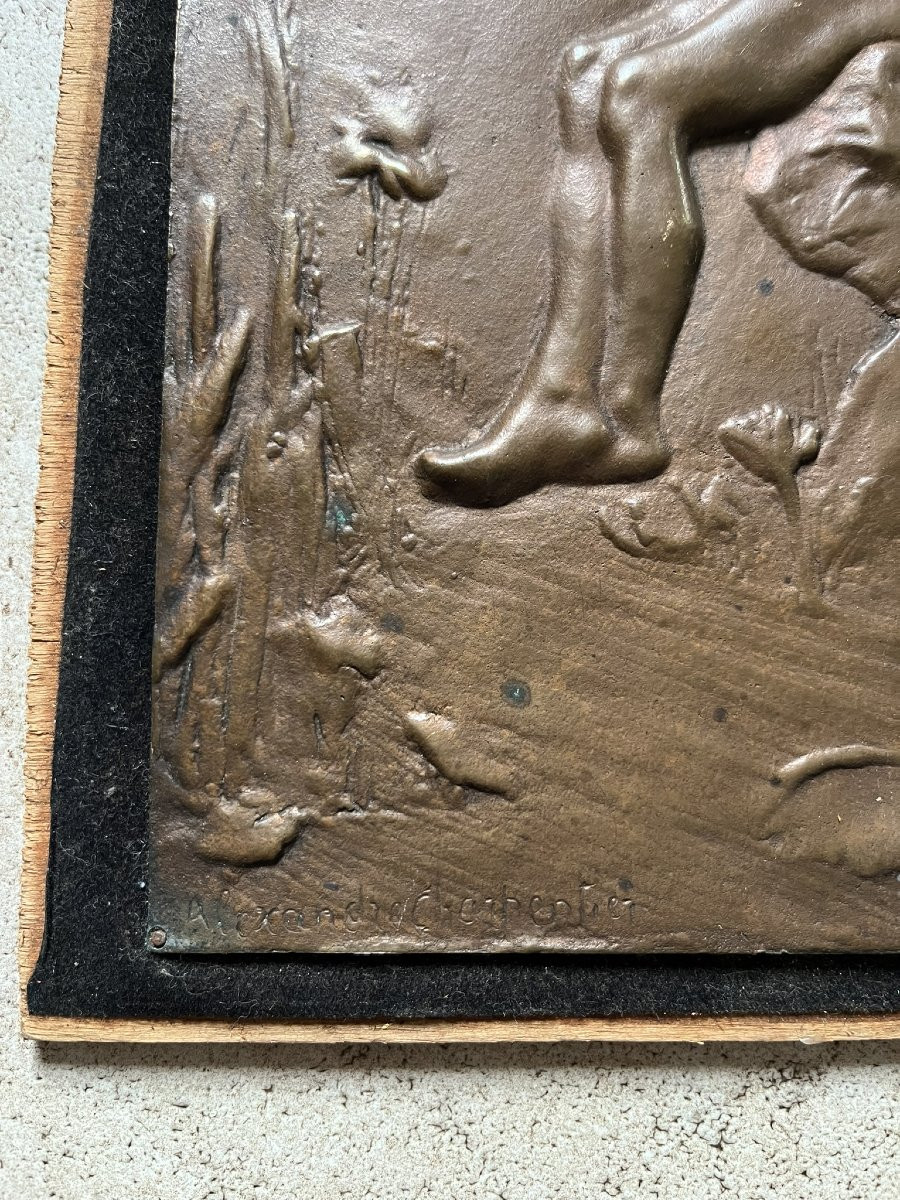 Art Nouveau Bronze Plaque – Alexandre Charpentier-photo-2