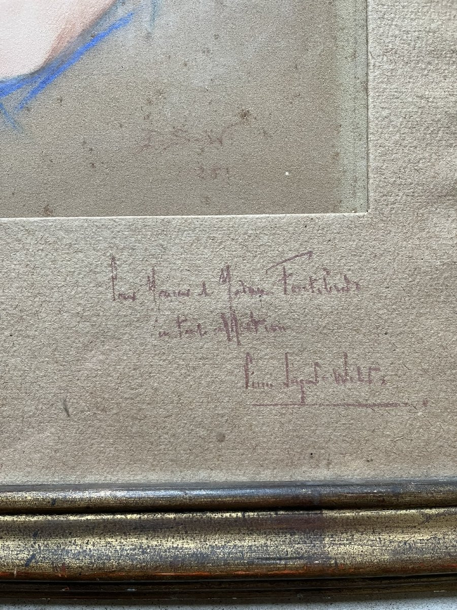 20th Century Pastel Drawing - Portrait Of A Woman - Circa 1920 - Signature To Be Identified-photo-3