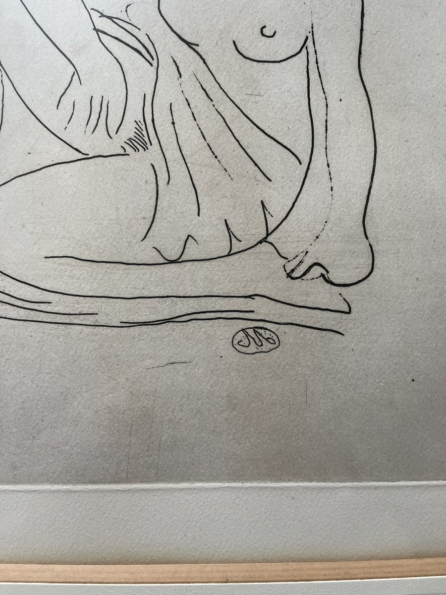 Aristide MAILLOL - Femme Agenouillée, un genou relevé (Eve) - Circa 1926 - Eau Forte Originale-photo-3