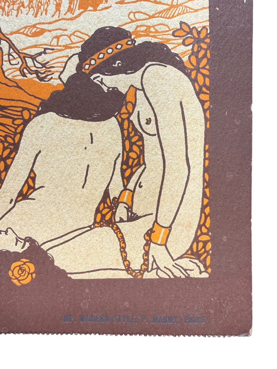 Paul Labbé – Large Original Lithograph For The 1913 Bal Des Quat'z'arts-photo-2