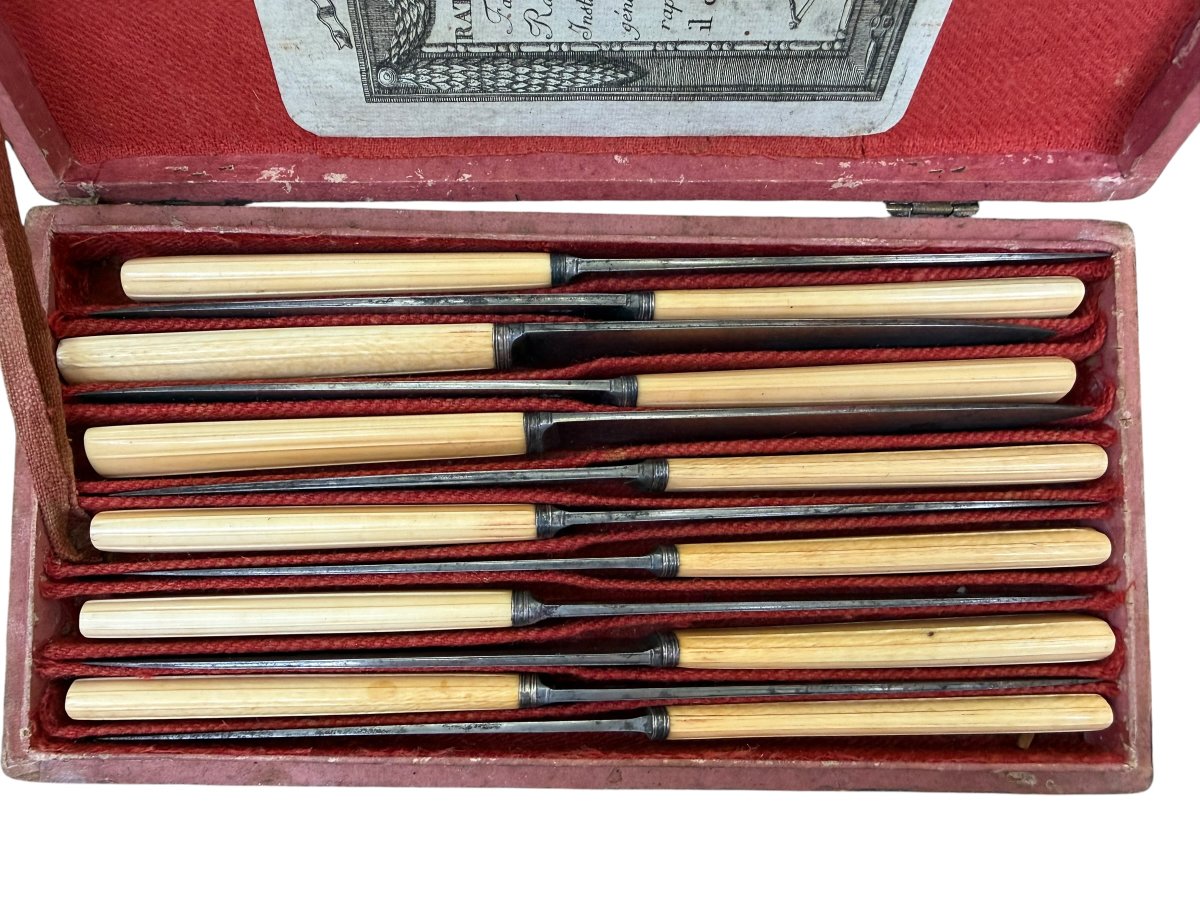 18th-century Cutlery Set - Bernard Raterey - Marseille - 12 Table Knives -photo-3