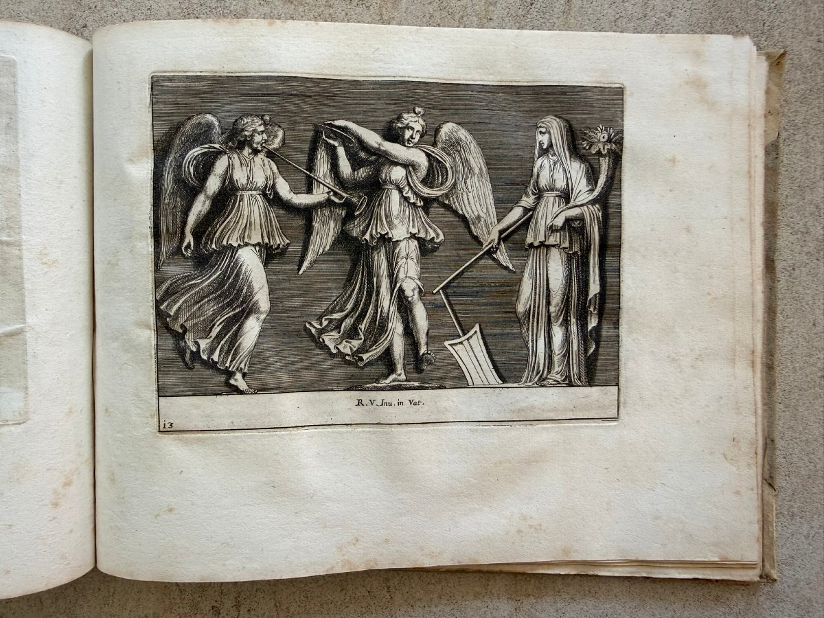Ouvrage original du XVIIe siècle : Recueil gravé des stucs de Raphaël par Pietro Santi Bartoli-photo-3