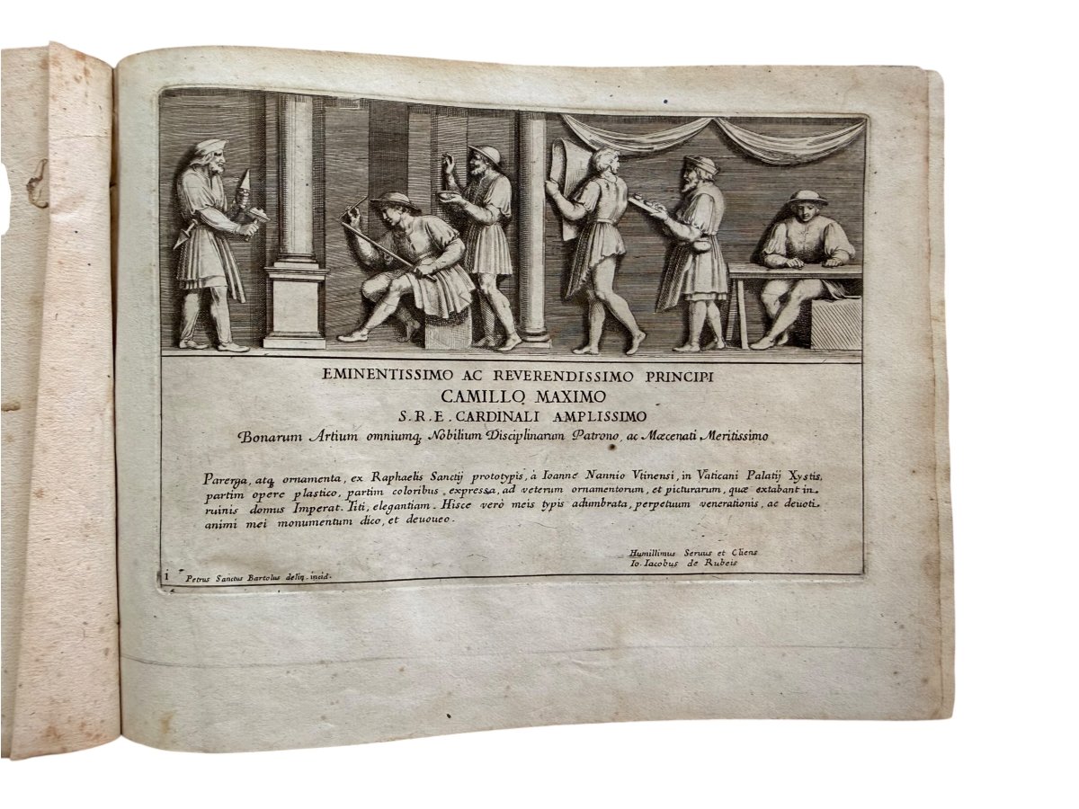 Ouvrage original du XVIIe siècle : Recueil gravé des stucs de Raphaël par Pietro Santi Bartoli