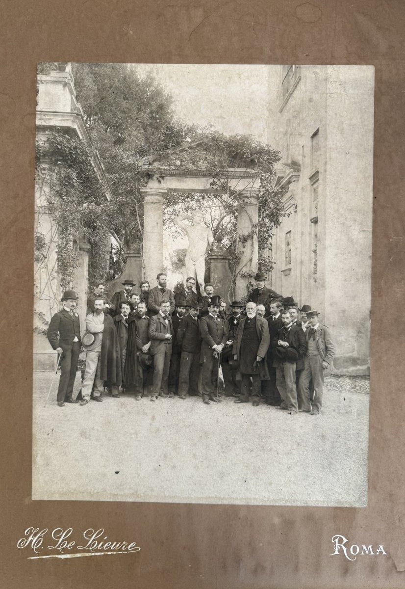 Photographie Historique (c. 1898) – Les Pensionnaires de la Villa Médicis par Henri LE LIEURE