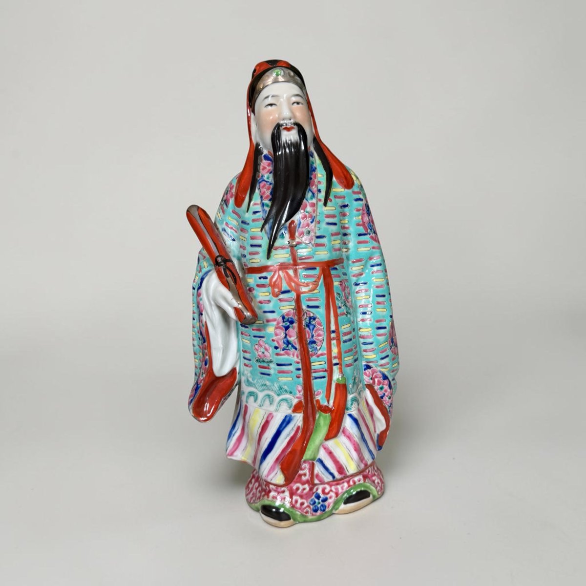 Large 20th-century Chinese Porcelain Sanxing Statues – The Gods Fu, Lu, And Shou-photo-2