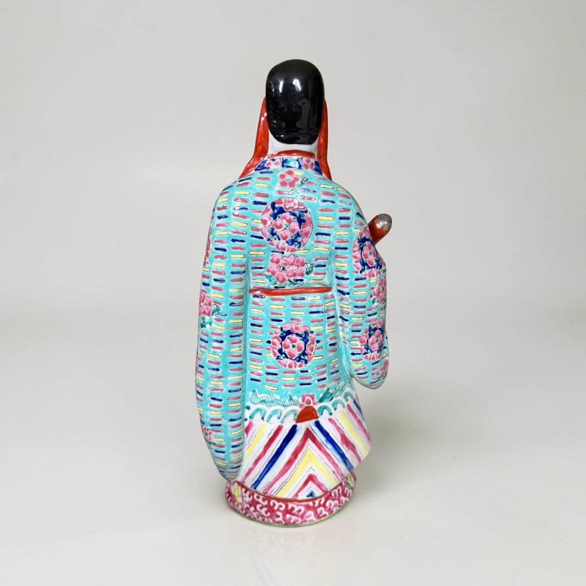 Large 20th-century Chinese Porcelain Sanxing Statues – The Gods Fu, Lu, And Shou-photo-3