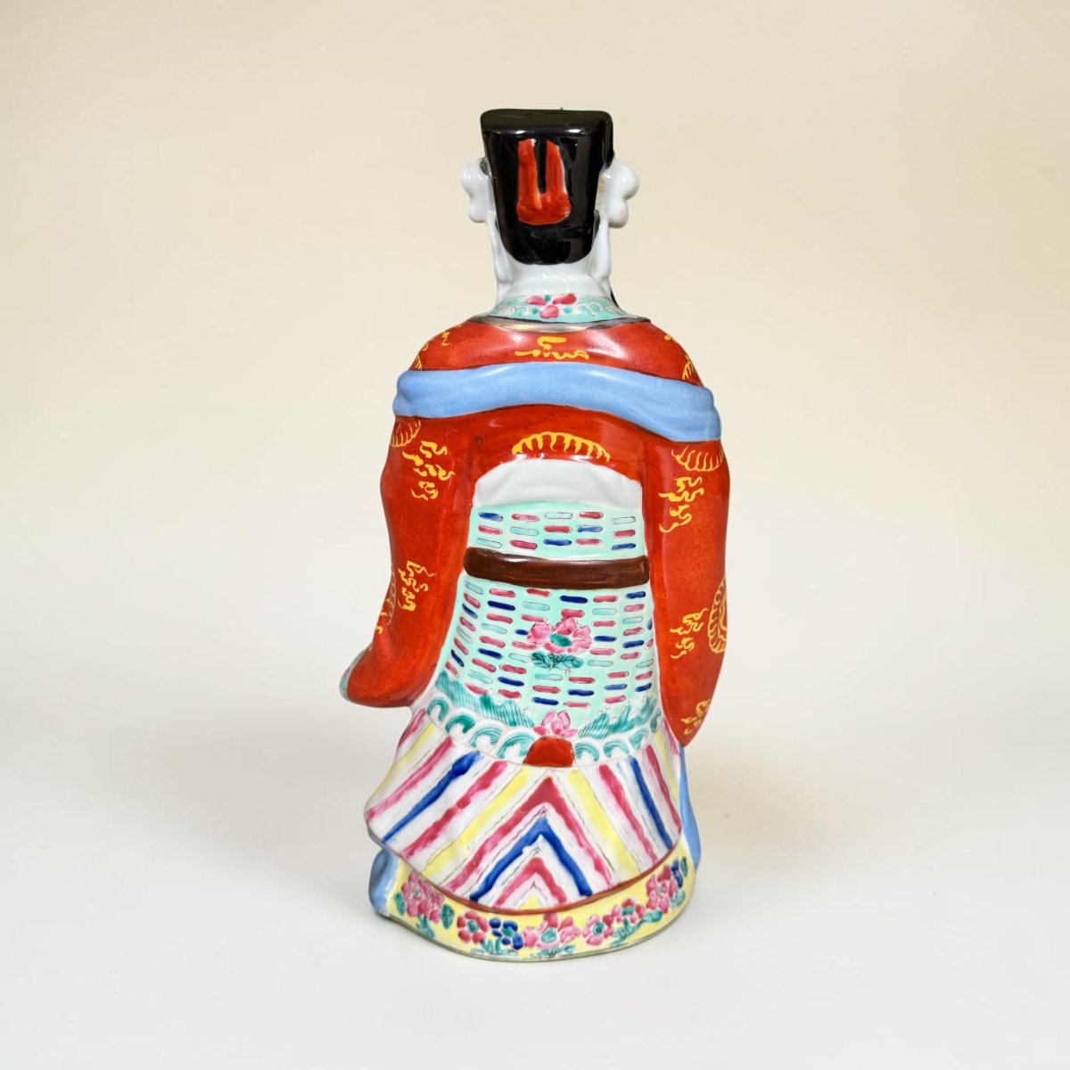 Large 20th-century Chinese Porcelain Sanxing Statues – The Gods Fu, Lu, And Shou-photo-6