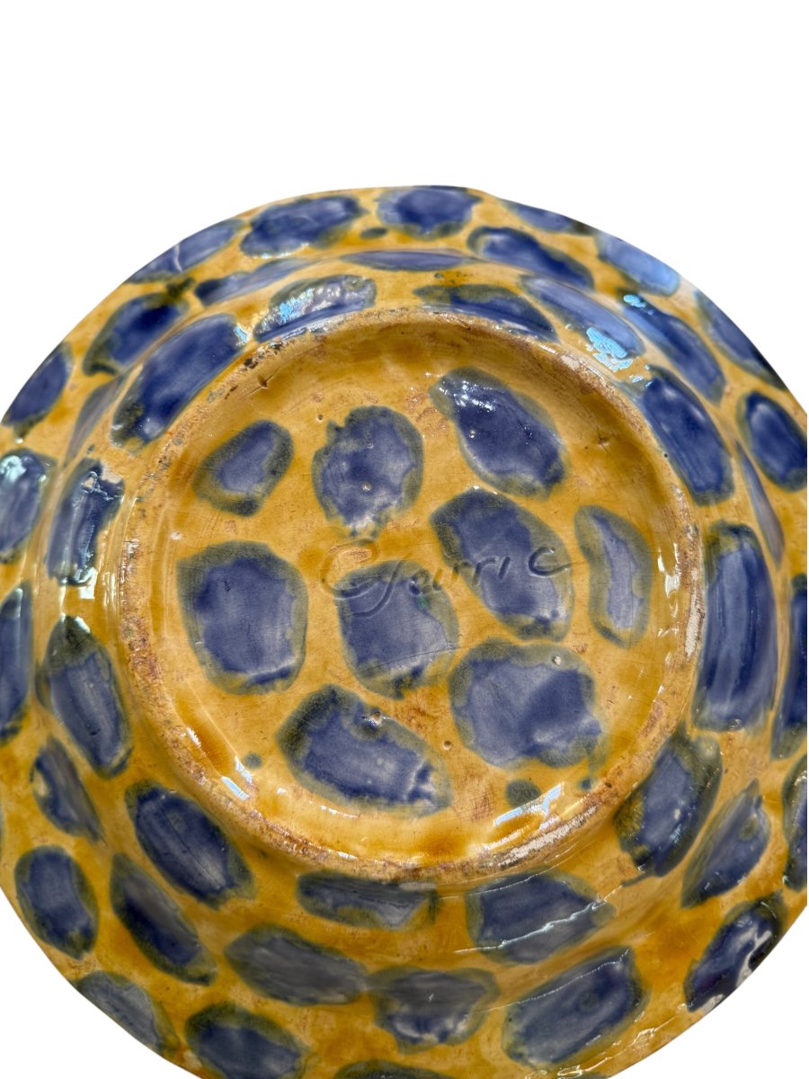 Glazed Earthenware Plate – Gisèle Garric, Bernard Palissy Style-photo-4