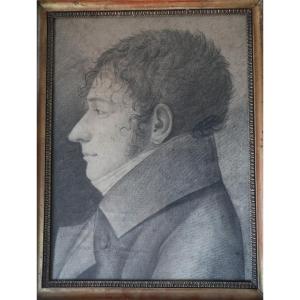 Portrait Au “physionotrace” d'un Jeune Homme  - Circa 1810 - 1er Empire