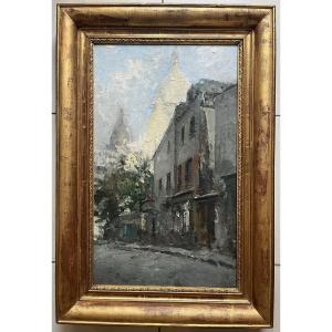 Pierre Jacques Pelletier - Grande Huile Sur Toile - Montmartre - Paris - Impressionnisme 