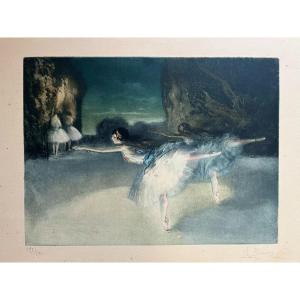 Auguste Brouet - Original Signed And Numbered Aquatint - The Dancers - The Ballet - 1900