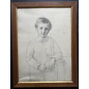 Madeleine Wymbs - Portrait d'Un Jeune Enfant - Signé Et Daté 1892