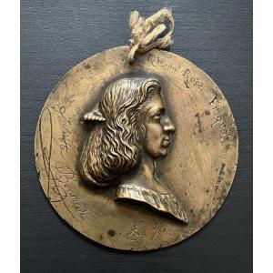 Large Medal Representing Juliette Borghèse - Opera - Lyrical Singer - Rose Friquet