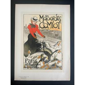 Les Maîtres De l'Affiche - Planche Originale N° 190 - Steinlen - Motocycles Comiot