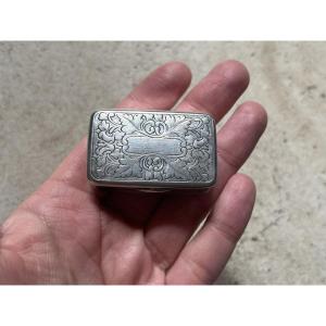 China - Snuff Box In Sterling Silver 19th Century - China Hallmark