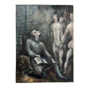 édouard Goerg - Oil On Canvas - Romantic Love - 1928 - Expressionist 