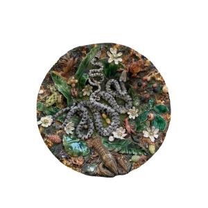 Glazed Earthenware Plate – Gisèle Garric, Bernard Palissy Style