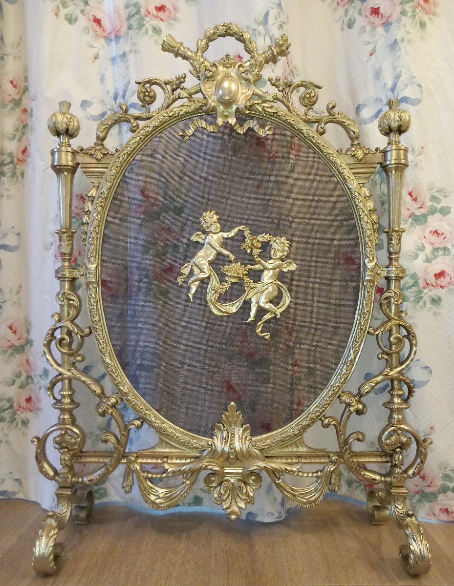 Beau Pare Feu écran De Cheminée à décor d'amours