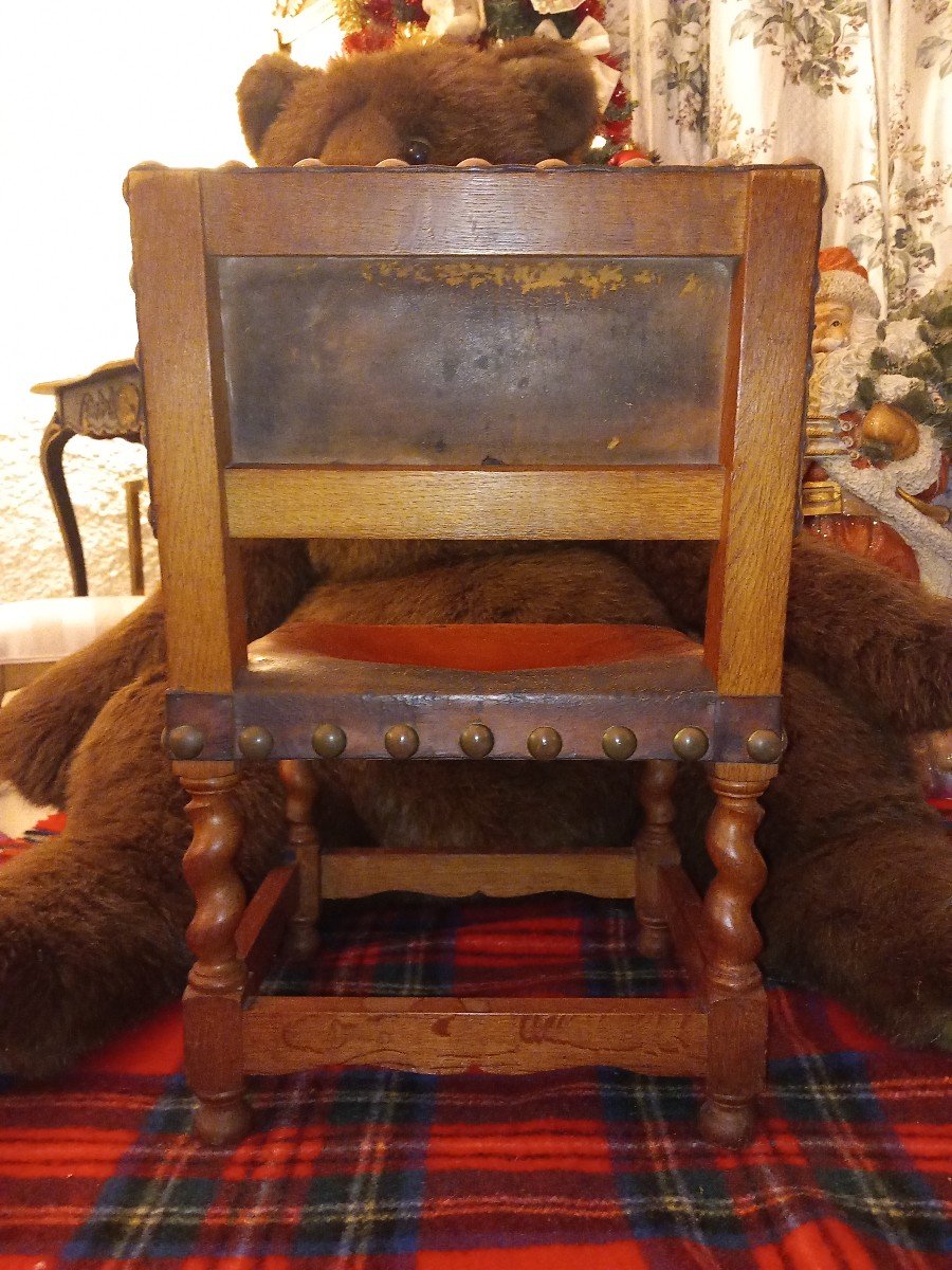 Paire De Chaises Enfant De Style Louis XIII-photo-3