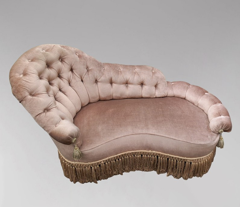 Napoleon III Period Upholstered Daybed -photo-2