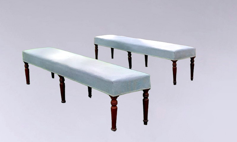 Paire de banquettes de style Louis XVI-photo-1