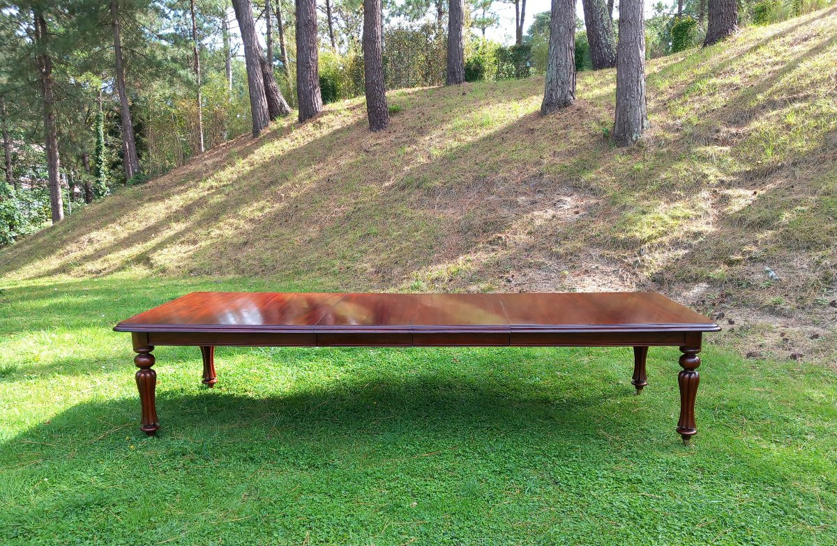 Table de salle à manger en acajou massif -photo-8
