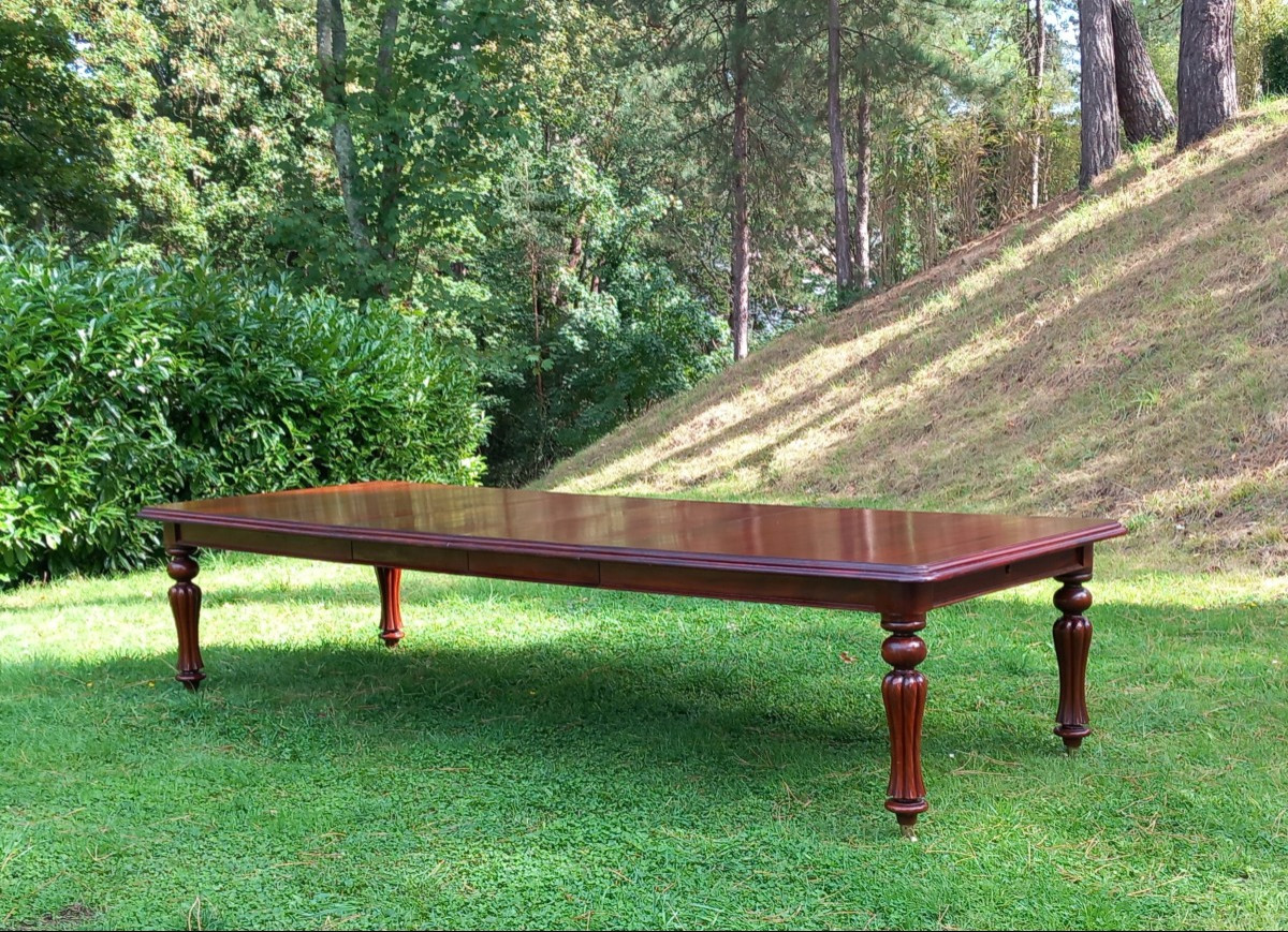 Table de salle à manger en acajou massif 