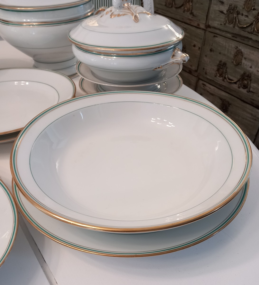 Service à vaisselle en porcelaine de Paris -photo-4