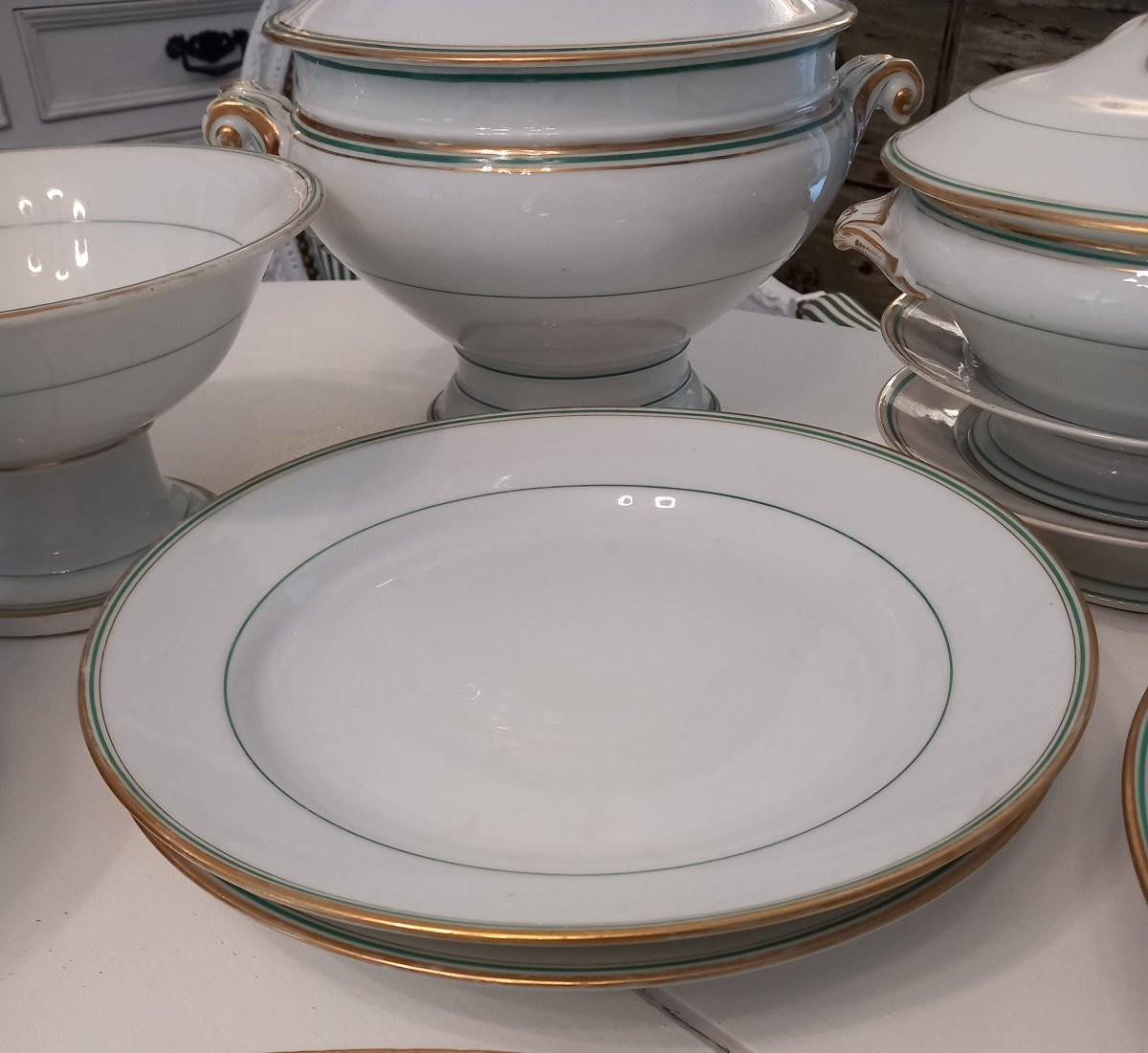 Service à vaisselle en porcelaine de Paris -photo-2
