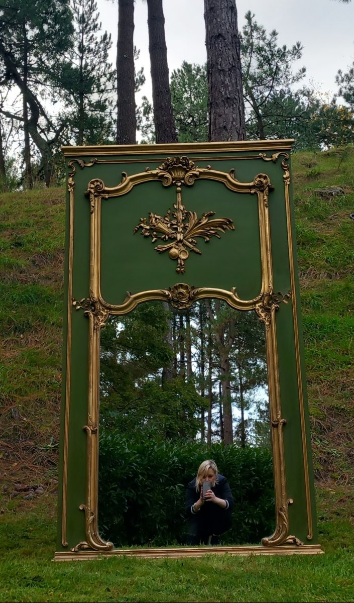 Grand miroir de cheminée ou trumeau Louis XV transition-photo-2