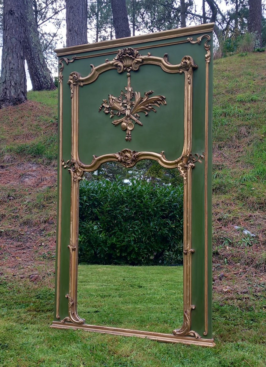 Grand miroir de cheminée ou trumeau Louis XV transition-photo-3