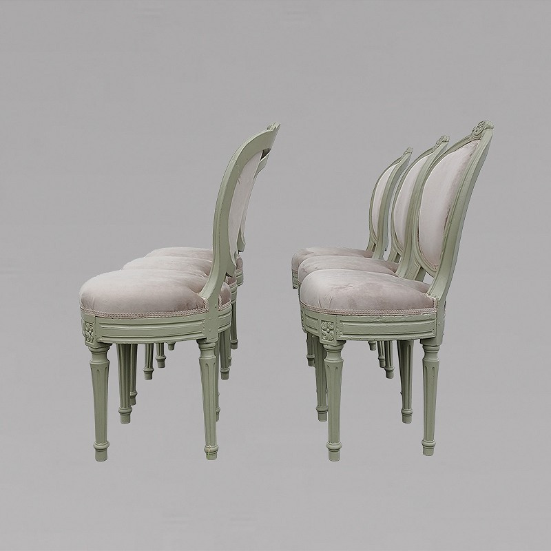 Set Of Six Louis XVI Period Chairs-photo-4