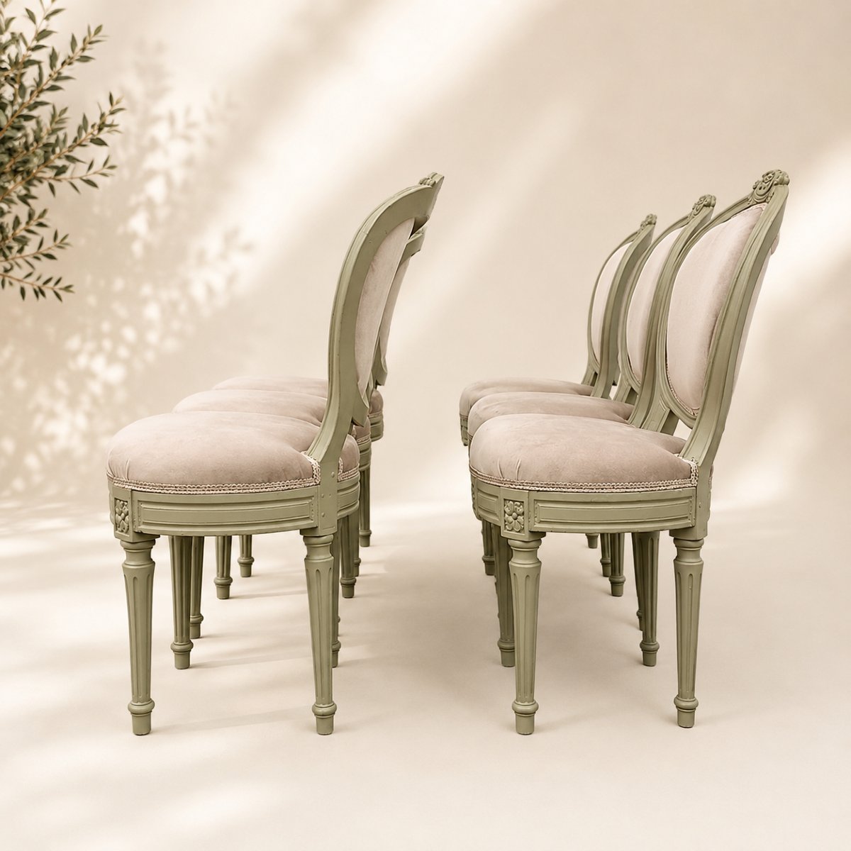 Set Of Six Louis XVI Period Chairs-photo-3