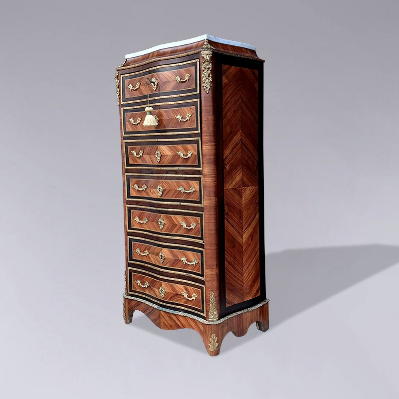 secrétaire façon semainier d'époque Napoléon III -photo-2