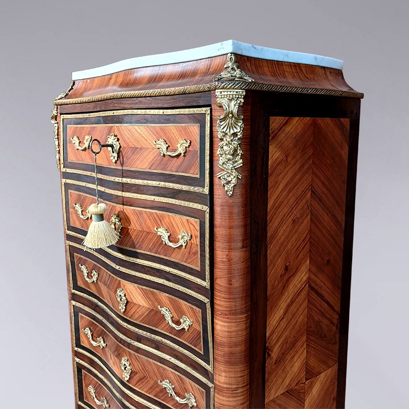 secrétaire façon semainier d'époque Napoléon III -photo-4