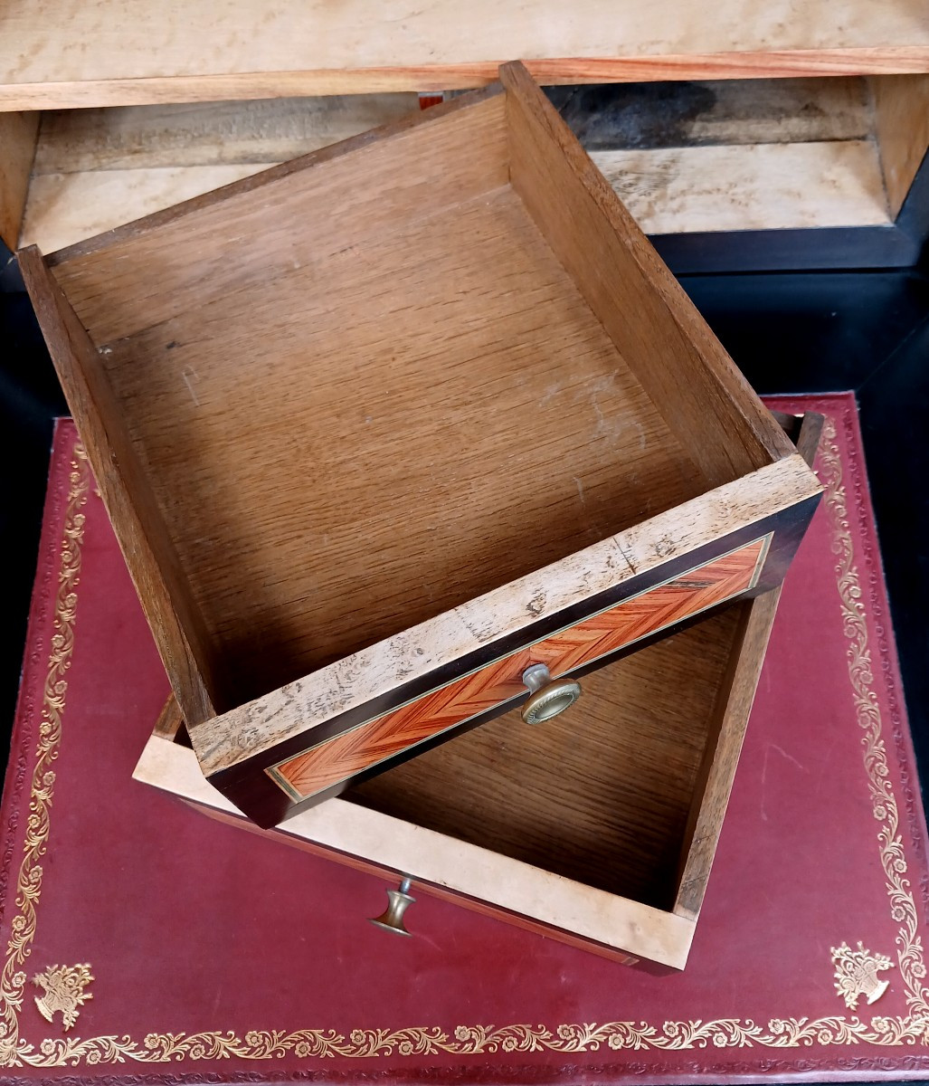 secrétaire façon semainier d'époque Napoléon III -photo-2