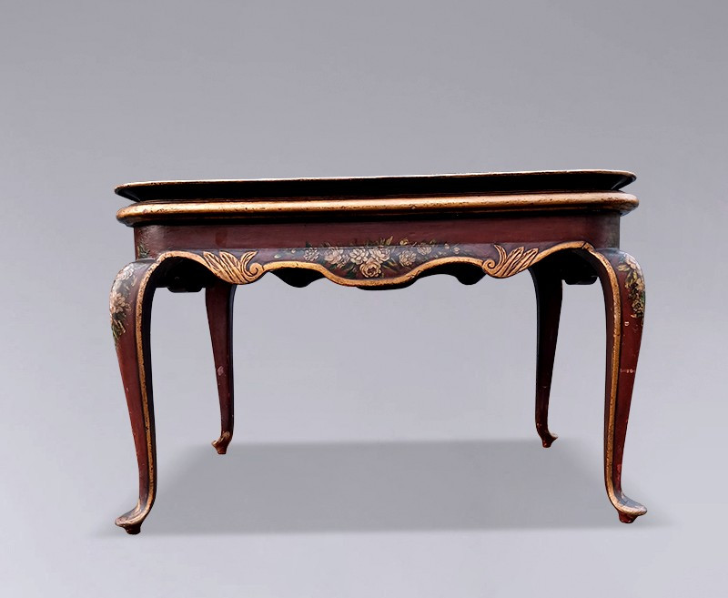 Coffee Table With Removable Floral-decorated Top-photo-2