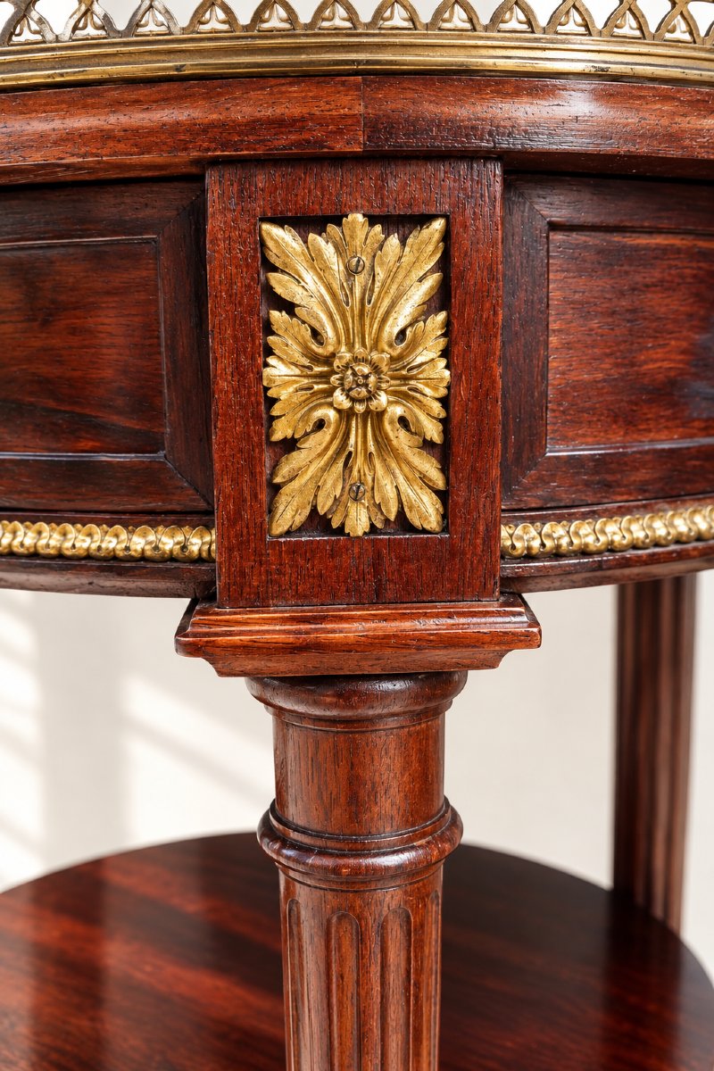 Pair Of Louis XVI Style Bedside Tables Stamped By The Jeanselme Company -photo-1
