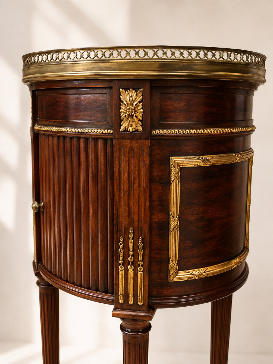 Pair Of Louis XVI Style Bedside Tables Stamped By The Jeanselme Company -photo-3