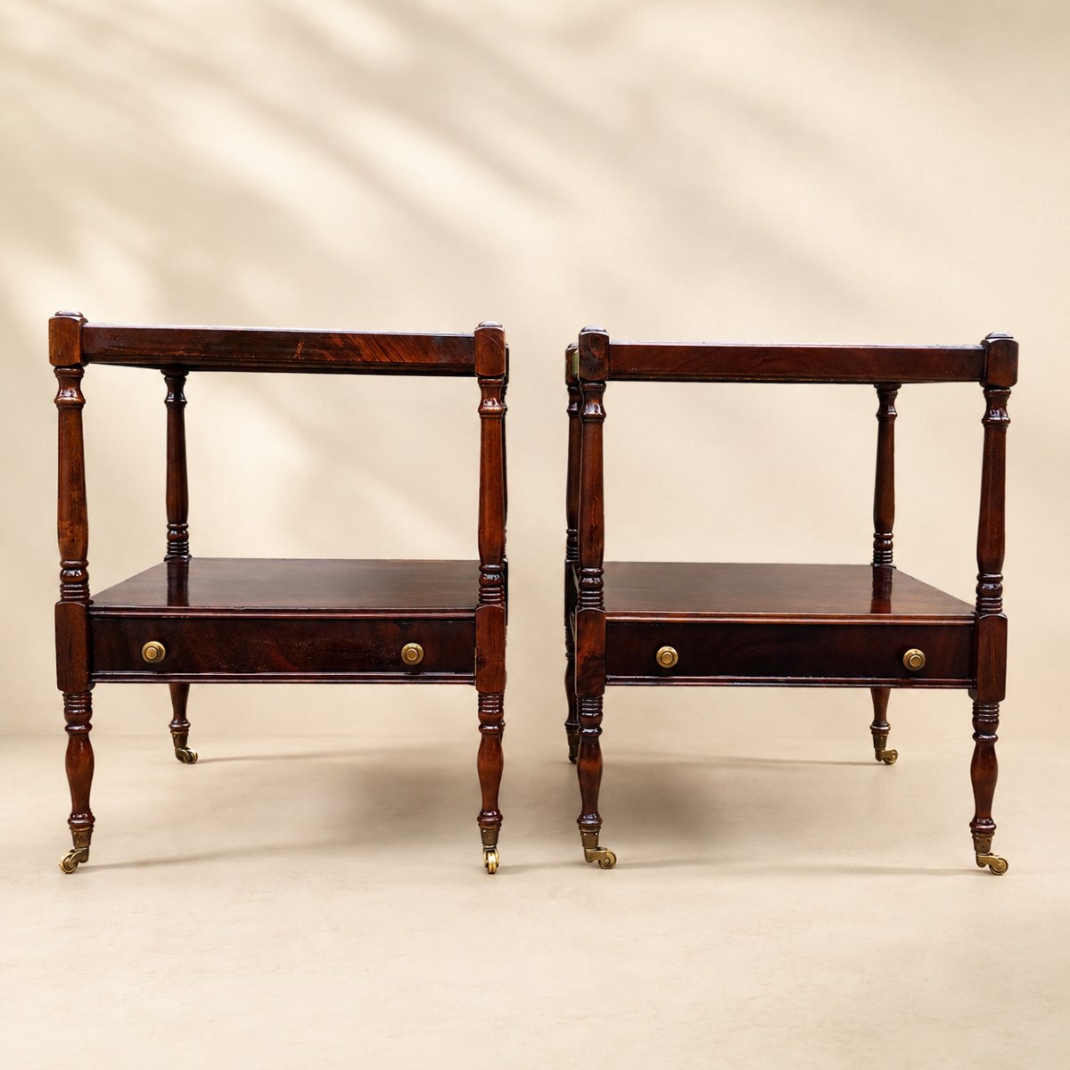 Élégante paire de bouts de canapé en acajou – Style Anglais – XXᵉ siècle-photo-2
