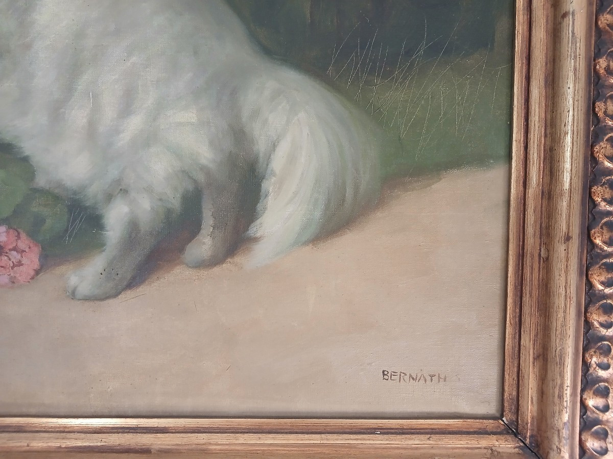 Painting On Canvas Of A Kitten And A Persian Cat-photo-3