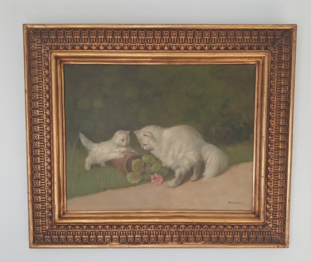 Painting On Canvas Of A Kitten And A Persian Cat