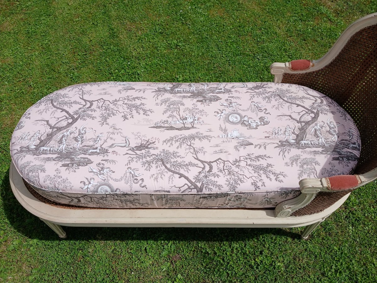 19th-century Louis XVI-style Chaise Longue -photo-3