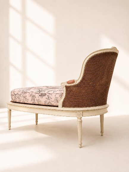 19th-century Louis XVI-style Chaise Longue -photo-3