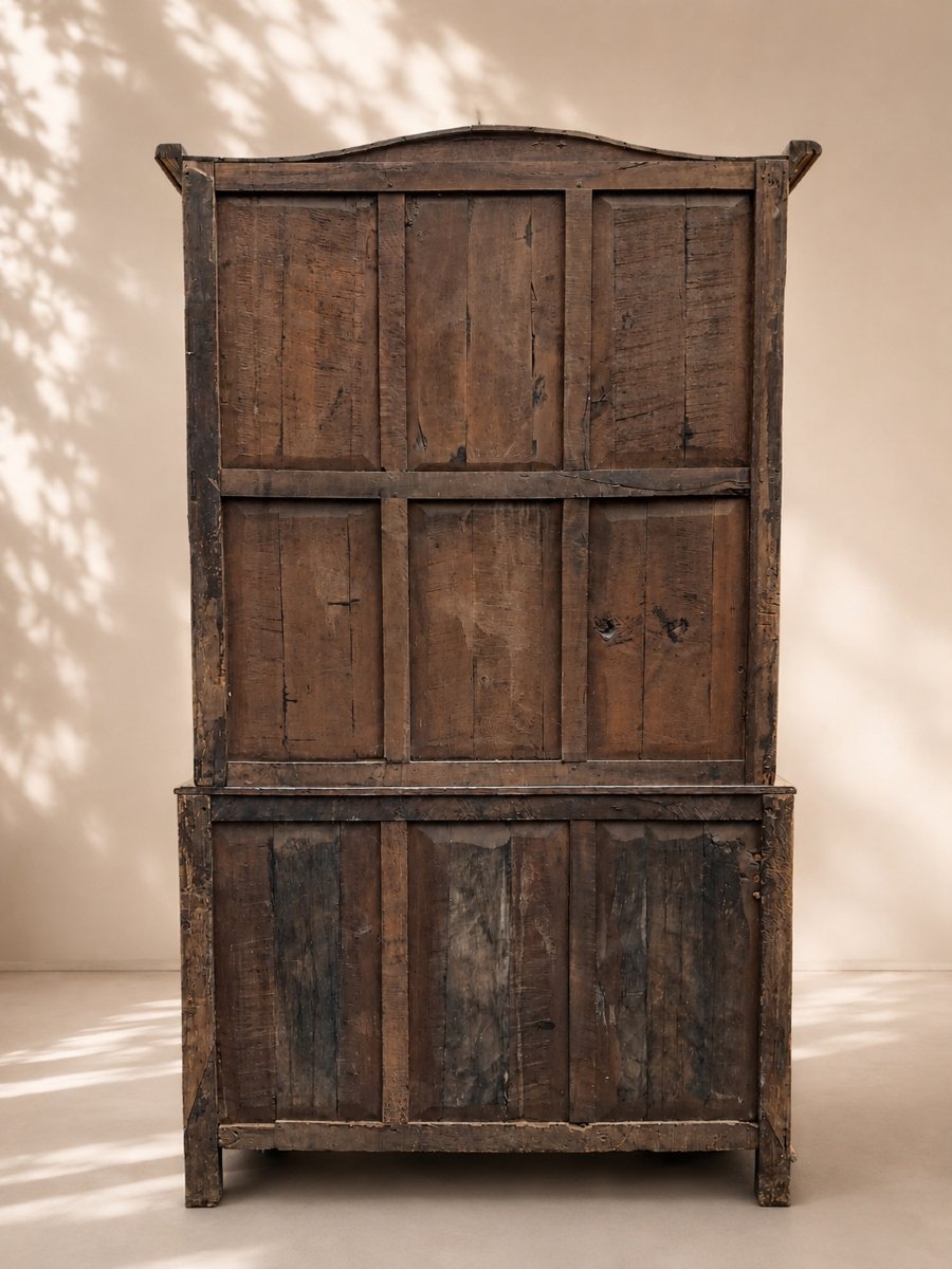meuble deux-corps d'époque XVIIIᵉ siècle en chêne – Nord de la France-photo-2
