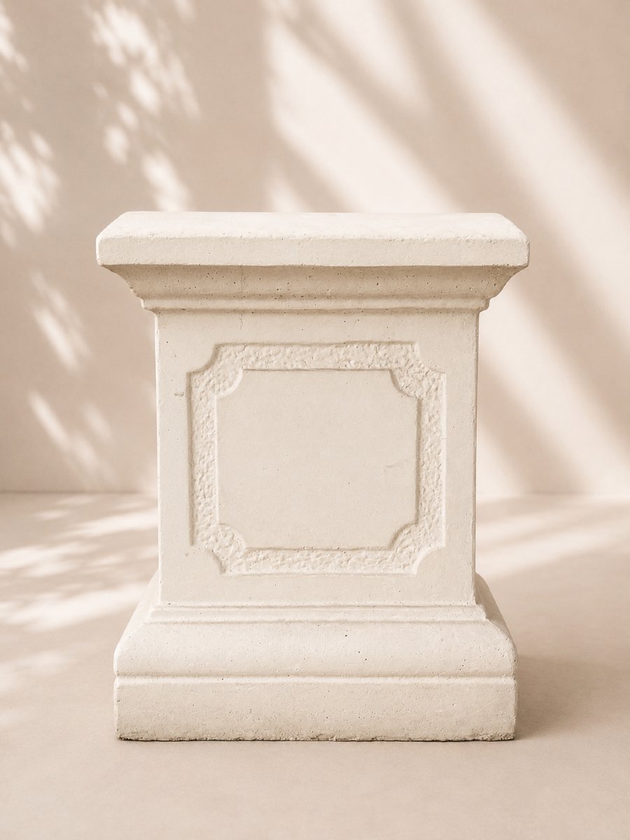 Large Garden Statue – Woman With Baskets On A Pedestal-photo-2