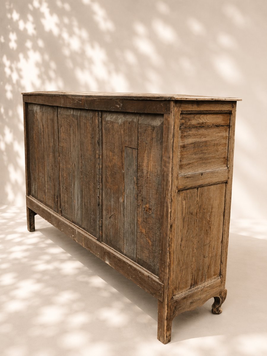 Buffet trois portes en chêne sculpté  fin XVIIIe siècle-photo-2