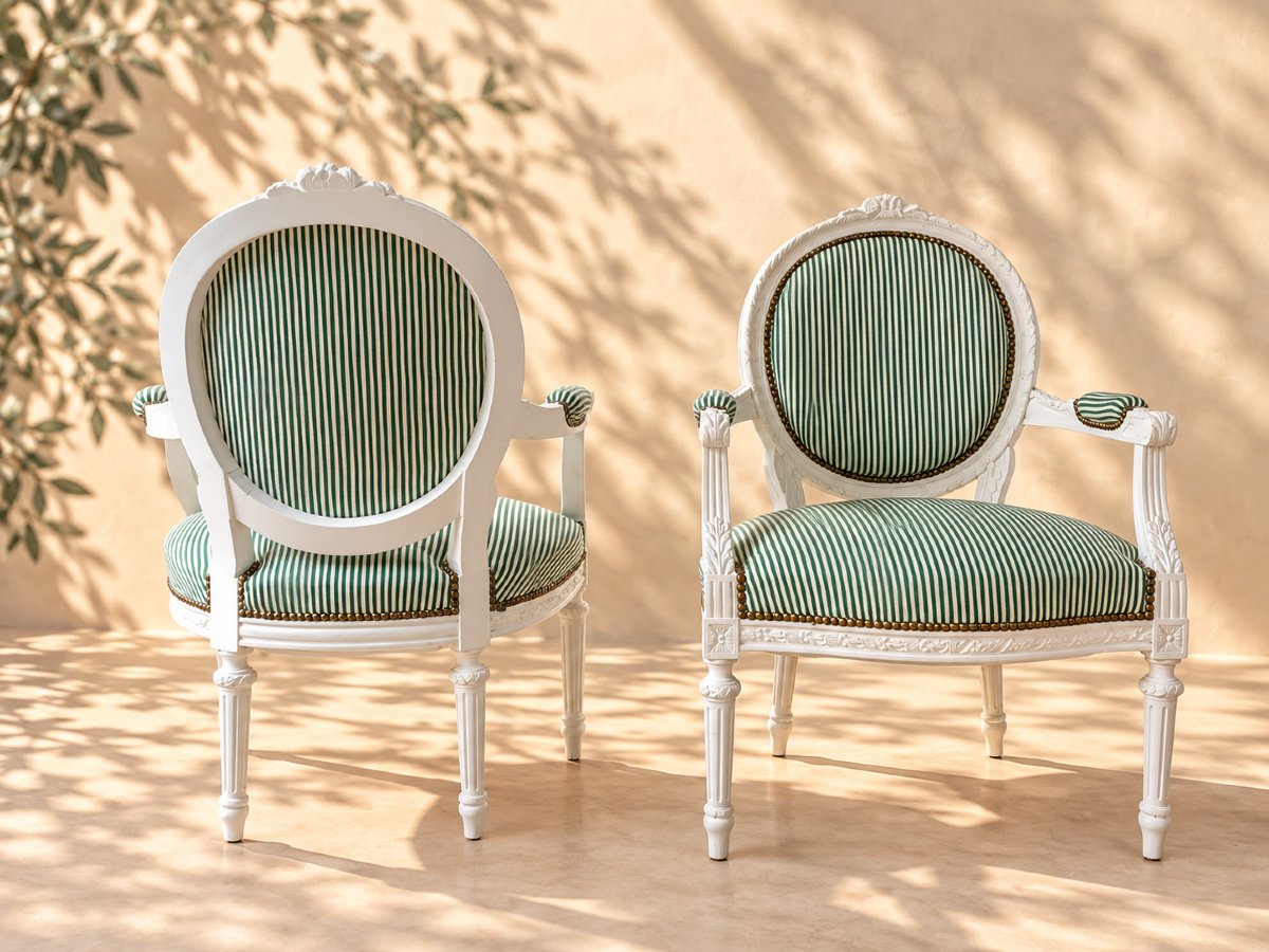 Pair Of Louis XVI-style Armchairs – 19th Century-photo-3